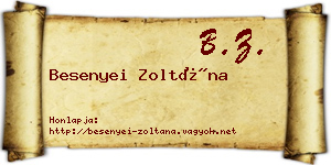 Besenyei Zoltána névjegykártya